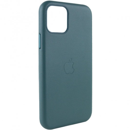 Шкіряний чохол Leather Case (AA Plus) Apple iPhone 11 Pro Max (6.5"") Pine green - зображення 2 