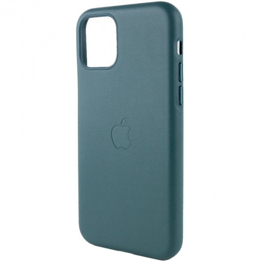 Шкіряний чохол Leather Case (AA Plus) Apple iPhone 11 Pro Max (6.5"") Pine green - зображення 3 