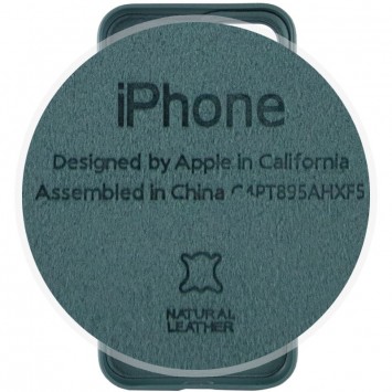 Шкіряний чохол Leather Case (AA Plus) Apple iPhone 11 Pro Max (6.5"") Pine green - Чохли для iPhone 11 Pro Max - зображення 5 
