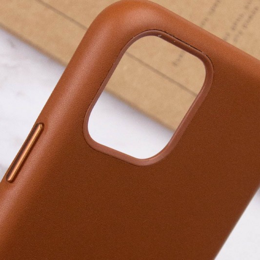 Шкіряний чохол Leather Case (AA Plus) для Apple iPhone 11 Pro Max (6.5"") Saddle Brown - зображення 7 