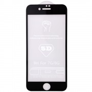 Захисне скло для iPhone SE 2 / 3 (2020 / 2022) / iPhone 8 / iPhone 7 - 5D Hard (full glue) (тех.пак), Чорний