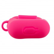 Силіконовий футляр New з карабіном для навушників Airpods 1/2, Рожевий / Barbie pink