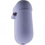 Силиконовый футляр New с карабином для наушников Airpods 1/2, Серый / Lavender Gray