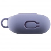 Силіконовий футляр New з карабіном для навушників Airpods 1/2, Сірий / Lavender Gray