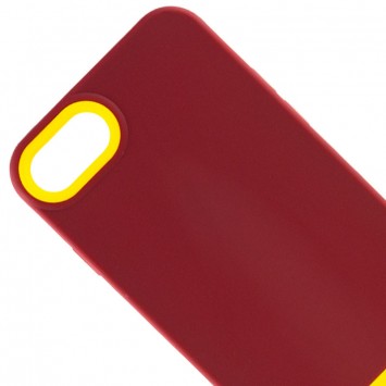 Чехол TPU+PC Bichromatic для Apple iPhone SE 2 / 3 (2020 / 2022) / iPhone 8 / iPhone 7, Brown burgundy/Yellow - Чохли для iPhone SE 2 / 3 (2020 / 2022) / 8 / 7 - изображение 1