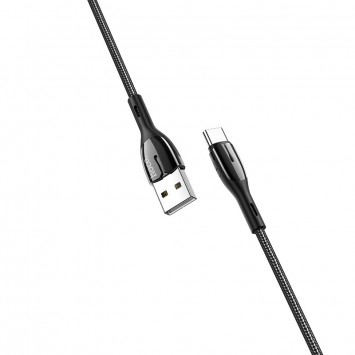 Дата кабель Hoco U89 "Safeness" Type-C (1.2 m), Чорний - Type-C кабелі - зображення 2 