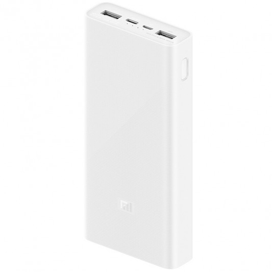 Портативний зарядний пристрій Xiaomi Mi Power Bank 3 20000mAh (2USB+Type-C) (PLM18ZM/VXN4258CN), Білий - зображення 1 