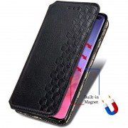 Кожаный чехол книга GETMAN Cubic (PU) для Samsung Galaxy A52 4G/A52 5G/A52s, Черный