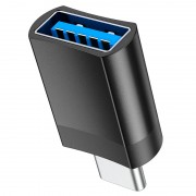 Переходник Hoco UA17 Type-C Male to USB Female USB3.0, Черный