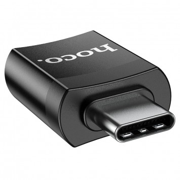 Перехідник Hoco UA17 Type-C Male to USB Female USB3.0, Чорний - Кабелі / Перехідники - зображення 4 