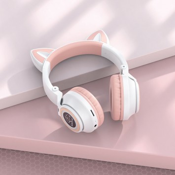 Bluetooth навушники BOROFONE BO18 Cat ear, Білий - Bluetooth наушники - зображення 3 