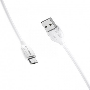 Дата кабель Borofone BX19 USB to MicroUSB (1m), Белый - MicroUSB кабели - изображение 1