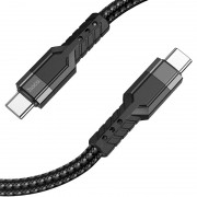 Дата кабель Hoco U110 charging data sync Type-C to Type-C 60W (1.2 m), Чорний