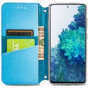 Кожаный чехол книга GETMAN Mandala (PU) для Xiaomi Redmi Note 10 / Note 10s, Синий