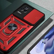 Ударостійкий чохол Camshield Serge Ring для Xiaomi Poco F4, Червоний