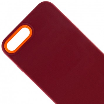 Чехол для iPhone 7 plus / 8 plus (5.5") - TPU+PC Bichromatic, Brown burgundy / Orange - Apple - изображение 1