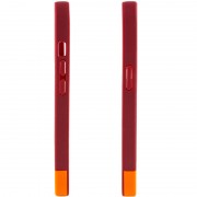 Чехол для iPhone 7 plus / 8 plus (5.5") - TPU+PC Bichromatic, Brown burgundy / Orange