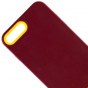 Чехол для iPhone 7 plus / 8 plus (5.5") - TPU+PC Bichromatic, Brown burgundy / Yellow