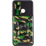 Ударопрочный чехол Camshield Serge Ring Camo для Xiaomi Poco C40, Зеленый / Army Green