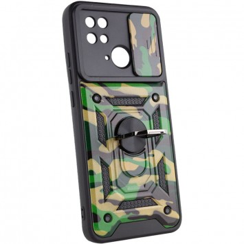 Ударопрочный чехол Camshield Serge Ring Camo для Xiaomi Poco C40, Зеленый / Army Green - Xiaomi Poco C40 - изображение 3
