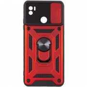 Ударопрочный чехол Camshield Serge Ring для Xiaomi Redmi A1+ / Poco C50, Красный