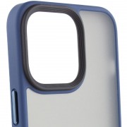 TPU+PC чохол для Apple iPhone 12 Pro / 12 (6.1"") - Metal Buttons with MagSafe (Синій)