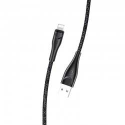 Дата кабель Usams US-SJ397 U41 Lightning Braided Data and Charging Cable 3m, Черный