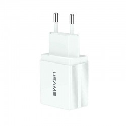 Зарядний пристрій USAMS US-CC090 T24 2.1A Dual USB Travel Charger （EU）, Білий