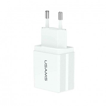 Зарядное устройство USAMS US-CC090 T24 2.1A Dual USB Travel Charger （EU）, Белый