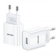 Зарядний пристрій USAMS US-CC075 T18 Single USB Travel Charger (EU), Білий