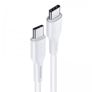 USB кабель для телефона, планшета USAMS US-SJ459 U43 Type-C to Type-C 100W PD (1.2m), Белый