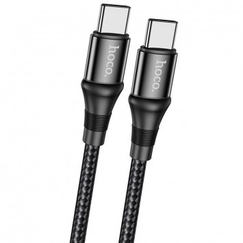 Черный USB дата кабель Hoco X50 "Excellent" Type-C to Type-C длиной 1 метр