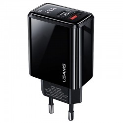 Зарядное устройство Usams US-CC133 T40 QC3.0 + PD 20W, Черный