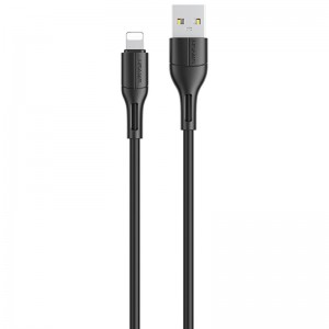 Дата кабель USAMS US-SJ500 U68 USB to Lightning (1m), Черный
