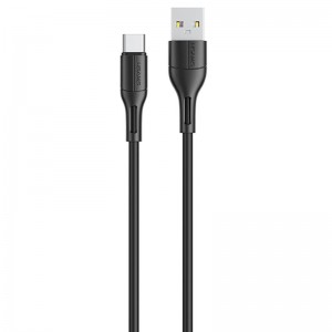 Дата кабель USAMS US-SJ501 U68 USB to Type-C (1m), Чорний