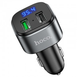 Зарядное устройство FM модулятор HOCO E67 QC3.0, Черный