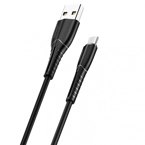 Дата кабель Usams US-SJ365 U35 USB to MicroUSB (1m), Чорний