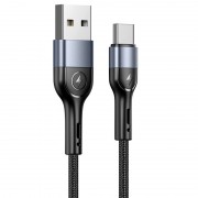 Дата кабель Usams US-SJ449 U55 Aluminum Alloy Braided USB to Type-C (1m), Чорний