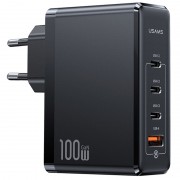 Зарядное устройство Usams US-CC163 T50 100W 4 Ports ACCC GaN Fast Charger, Black