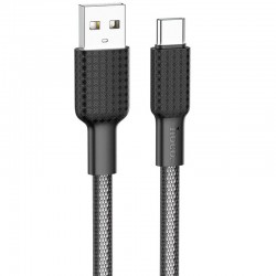 Дата кабель Hoco X69 Jaeger USB to Type-C (1m), Black / White