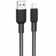 Дата кабель Hoco X69 Jaeger USB to Lightning (1m), Black / White