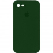 Чохол Silicone Case Square Full Camera Protective (AA) для iPhone SE 2 / 3 (2020 / 2022) / iPhone 8 / iPhone 7, Зелений / Army green