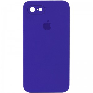 Чохол Silicone Case Square Full Camera Protective (AA) для Apple iPhone 7 / 8 / SE (2020) (4.7"), Фіолетовий / Ultra Violet
