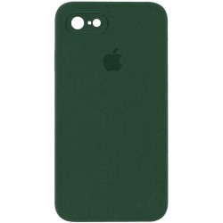 Чехол Silicone Case Square Full Camera Protective (AA) для Apple iPhone SE 2 / 3 (2020 / 2022) / iPhone 8 / iPhone 7, Зеленый / Cyprus Green