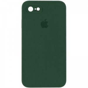 Чохол Silicone Case Square Full Camera Protective (AA) для Apple iPhone 7 / 8 / SE (2020) (4.7"), Зелений / Cyprus Green