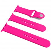 Силиконовый ремешок для Apple Watch Sport Band 42 / 44 / 45 / 49 (S/M & M/L) 3pcs, Розовый / Shiny pink
