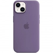 Чехол Silicone case (AAA) full with Magsafe для Apple iPhone 14 (6.1"), Фиолетовый / Iris