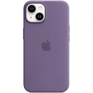 Чохол Silicone case (AAA) full with Magsafe для Apple iPhone 14 (6.1"), Фіолетовий / Iris