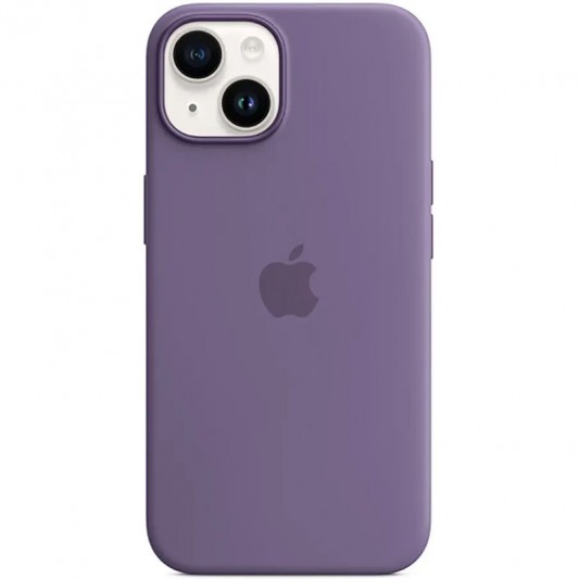 Чохол Silicone case (AAA) full with Magsafe для Apple iPhone 14 (6.1"), Фіолетовий / Iris