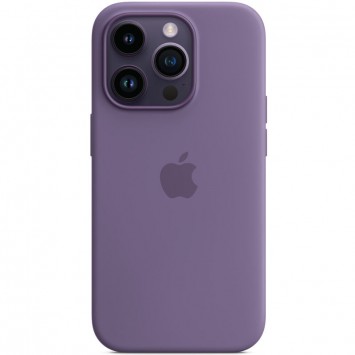 Фіолетовий чохол Silicone case (AAA) full with Magsafe для iPhone 14 Pro